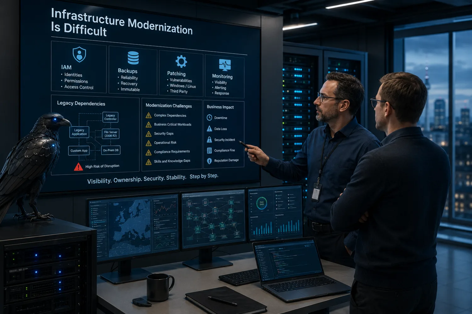IT-Infrastruktur Modernisierung und Betriebsübersicht